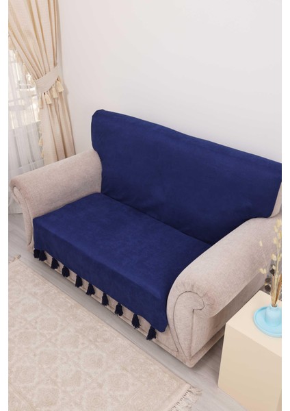 Sırt ve Oturma Kısmını Kapatan Püsküllü Koltuk Örtüsü 180X155 CM,KO-31IK