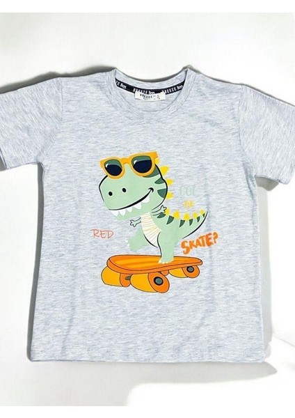 Erkek Çocuk Pamuklu Dinazor Baskılı Şort Takım indirimleri