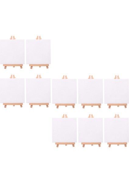 10 Takım Sanatçılar Mini Tuval Seti Boyama Zanaat Dıy Çizim Küçük Masa Şövale Hediye (Yurt Dışından) fiyatları