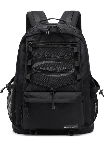 Öğrenci Okul Çantası Büyük Kapasiteli Sırt Çantası Siyah (Yurt Dışından)