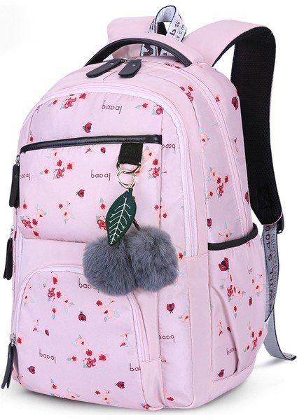 Öğrenci Okul Çantası Büyük Kapasiteli Sırt Çantası Pembe (Yurt Dışından)