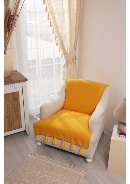 Sırt ve Oturma Kısmını Kapatan Püsküllü Koltuk Örtüsü 180X75 CM,KO-31T