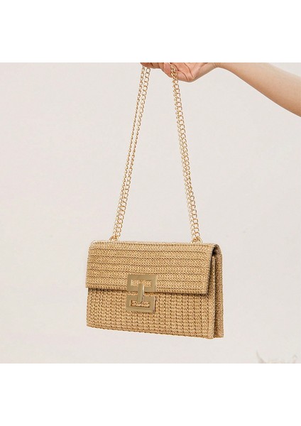 Tatil Stili Hasır Çanta Omuz Kadın Çantası (Yurt Dışından) modelleri