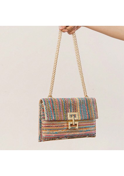 Tatil Stili Hasır Çanta Omuz Kadın Çantası (Yurt Dışından) modelleri