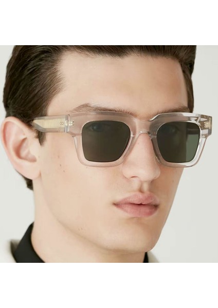6745 8 Kare Kristal Şeffaf Unisex Güneş Gözlüğü modelleri