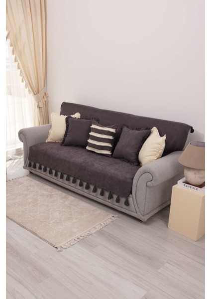 Sırt ve Oturma Kısmını Kapatan Püsküllü Koltuk Örtüsü 180X210 Cm,ko-31