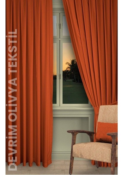 Lüks Düz Dikim Kiremit Ada Fon Perde En x Yükseklik fiyatları