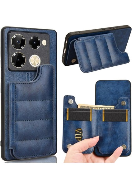 Infinix Not 40 Pro Cüzdan Kılıf Için Cüzdan Kılıf Kickstand Vegan Pu Deri (Yurt Dışından)
