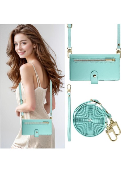 Xiaomi Poco M6 Için Flip Case Standı Cüzdan Çok Fonksiyonlu Crossbody Kayış (Yurt Dışından)