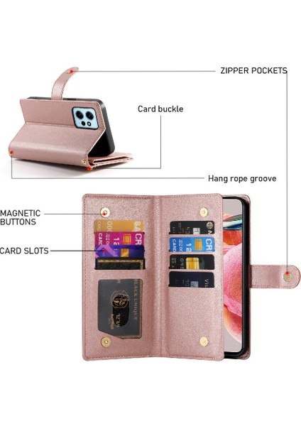 Xiaomi Redmi Not 12 Için Flip Case 4g Iş Crossbody Kayış Cüzdan (Yurt Dışından) fırsatları