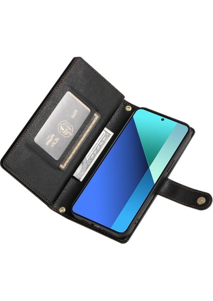 Xiaomi Redmi Not 13 Için Flip Case 4g Çok Fonksiyonlu Iş Cüzdan (Yurt Dışından)