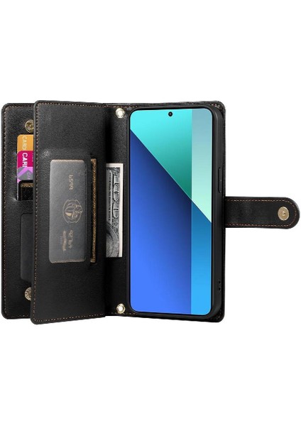 Xiaomi Redmi Not 13 Için Flip Case 4g Çok Fonksiyonlu Iş Cüzdan (Yurt Dışından)