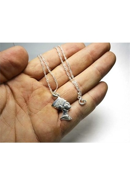 Antik Mısır Nefertiti Küçük Bayan Gümüş Kolye fiyatları