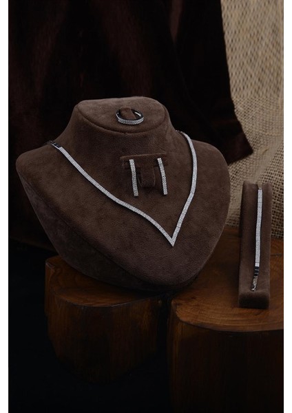 Eftalya Bayan Gümüş Su Yolu Set - Kolye, Bileklik, Küpe, Yüzük fiyatları