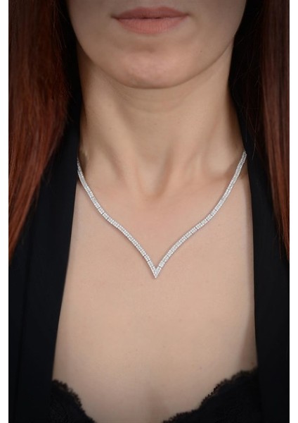 Eftalya Bayan Gümüş Su Yolu Set - Kolye, Bileklik, Küpe, Yüzük modelleri