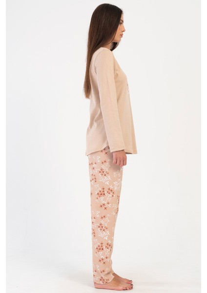 Pamuklu Kadın Interlok Uzun Kol Pijama Takım , 403217 fiyatları
