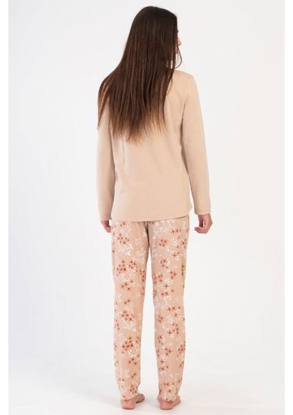 Pamuklu Kadın Interlok Uzun Kol Pijama Takım , 403217 fırsatları