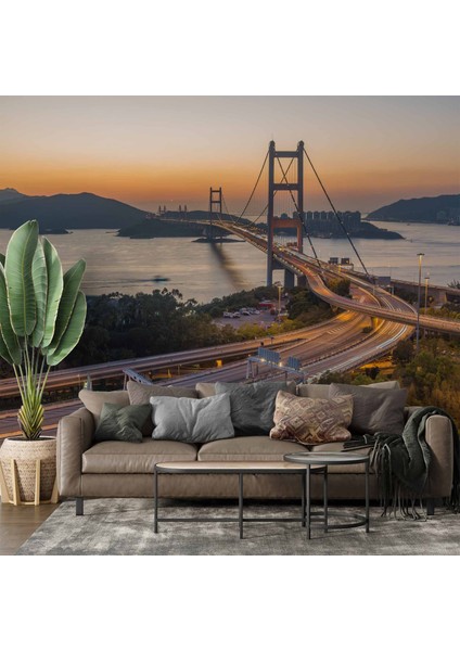 Hong Kong Tsing Ma Köprüsü Manzaralı