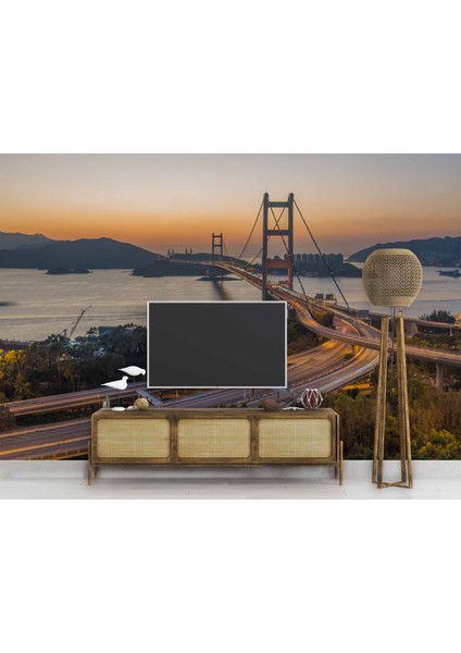 Hong Kong Tsing Ma Köprüsü Manzaralı modelleri