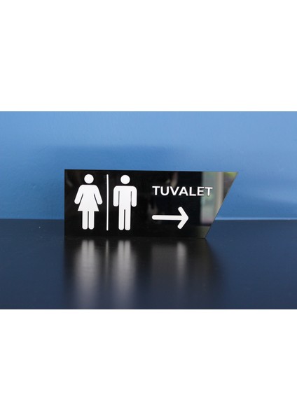 Wc Yönlendirme | Siyah & Beyaz | Tuvalet