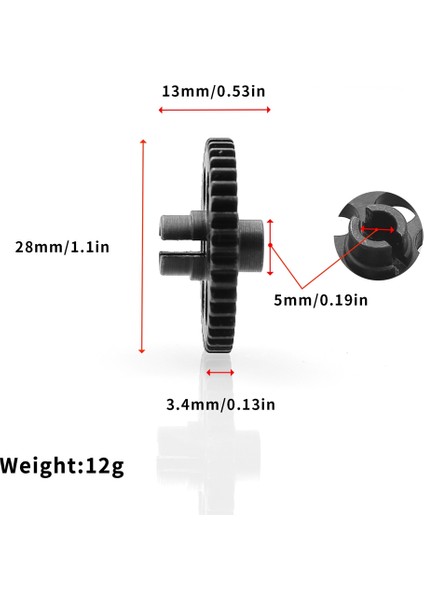 Metal Sertleştirilmiş Çelik Ana Düz Dişli G4610 Remo Hobi Smax 1621 1625 1631 1635 1651 1655 1/16 Rc Araba Yükseltme Parçaları (Yurt Dışından)
