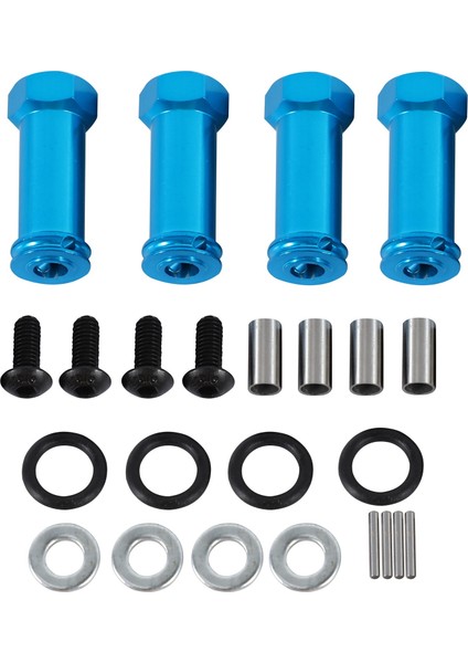 12MM Alüminyum Jant Hex Adaptörleri Uzun 29MM Uzatma Rc Araba Dönüşüm Parçaları 1/12 Wltoys 12428 12423 Gökyüzü Mavi (Yurt Dışından)