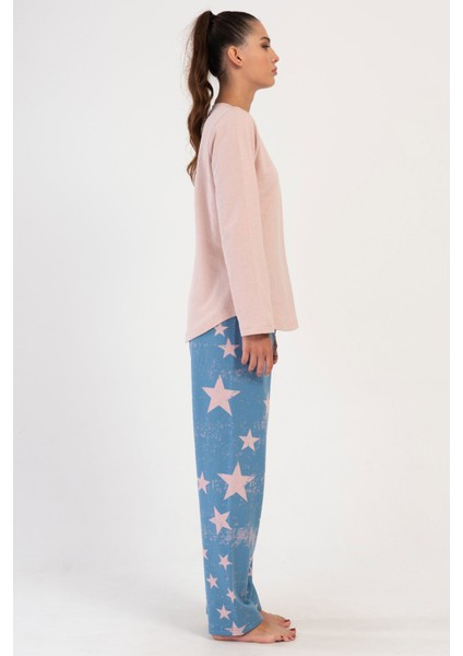 Pamuklu Kadın Büyük Beden Uzun Kol Pijama Takım , 403133 modelleri