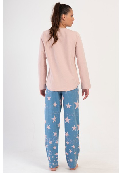 Pamuklu Kadın Büyük Beden Uzun Kol Pijama Takım , 403133 fırsatları