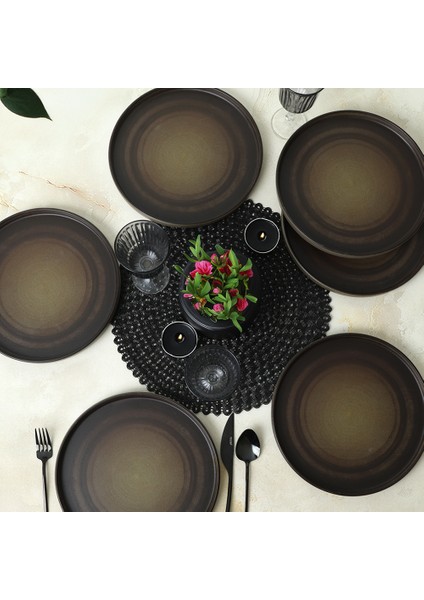 Vintage Stackable Servis Tabağı 27 cm 6 Adet 21781