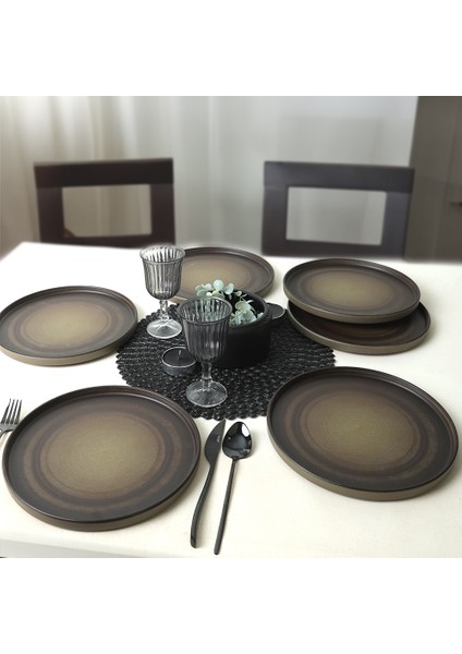 Vintage Stackable Servis Tabağı 27 cm 6 Adet 21781