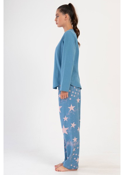 Pamuklu Kadın Büyük Beden Uzun Kol Pijama Takım , 403133 modelleri