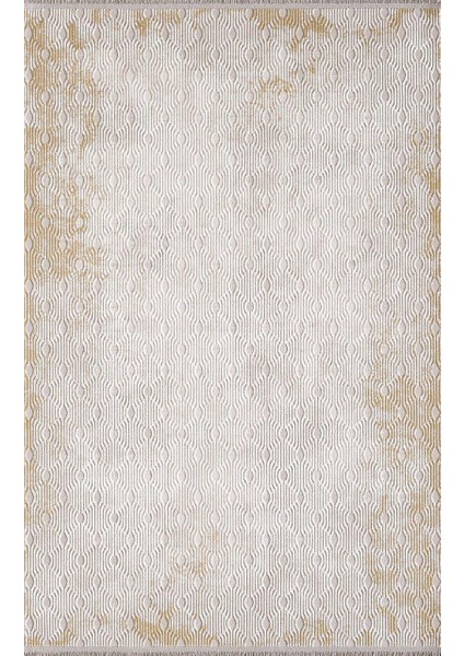 Artex 02503B Gri Gold Modern Saçaklı Halı