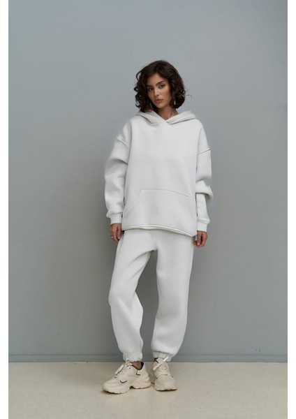 Kadın Yüksek Bel 3iplik Kaliteli Oversize Eşofman Takımı fiyatları