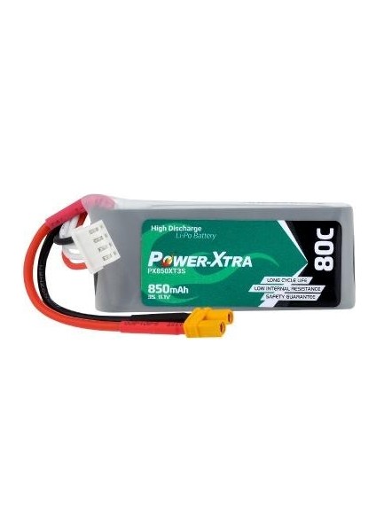 11.1V 850MAH 3s Lipo Pil - Lipo Batarya 80C