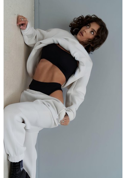 Kadın Yüksek Bel 3iplik Kaliteli Oversize Eşofman Takımı fırsatları