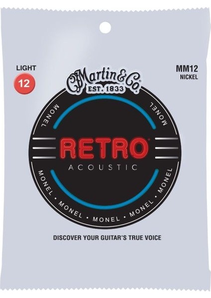 MM12 .012-.054 Retro Monel Akustik Gitar Teli