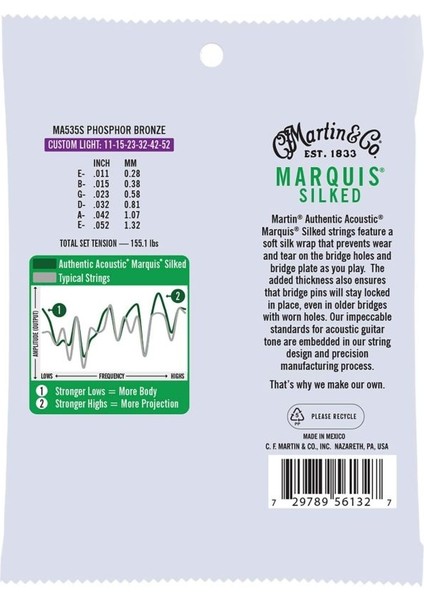 MA535S Marquis Phosphor Bronze Akustik Gitar Teli