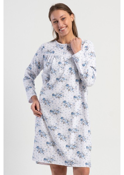Pamuklu Kadın Uzun Kol Ikı Iplık Gecelik , 161709