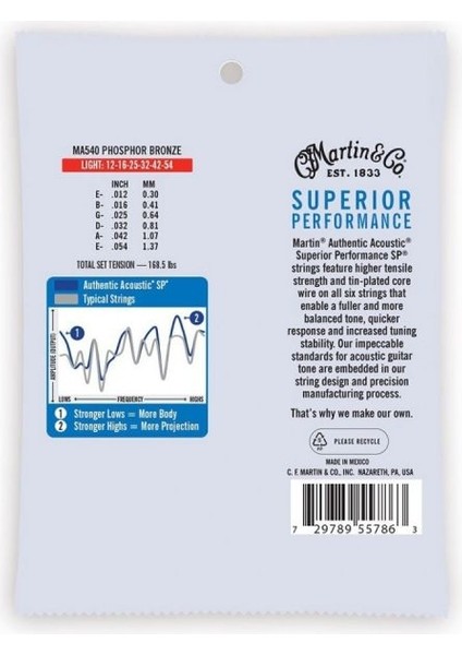 MA535PK3 Sp Phosphor Bronze Akustik Gitar Telleri