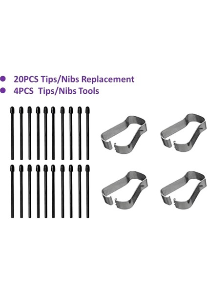 (20 Paket) Dikkat Çekici 2 Stylus Kalem Yedek Yumuşak Uçlar/ipuçları Siyah Için Işaretleyici Kalem Ipuçları/uçları (Yurt Dışından) fiyatları