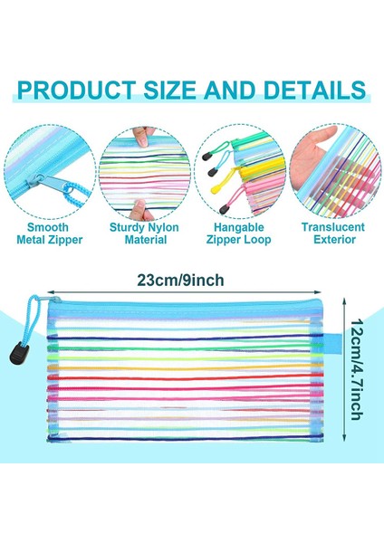 120 Paket Fermuar Örgü Kese Çok Renkli Kalem Çantası Örgü Çanta Ofis Okul Seyahat Aksesuarı Için Seyahat Küçük Örgü Çanta (Yurt Dışından) modelleri