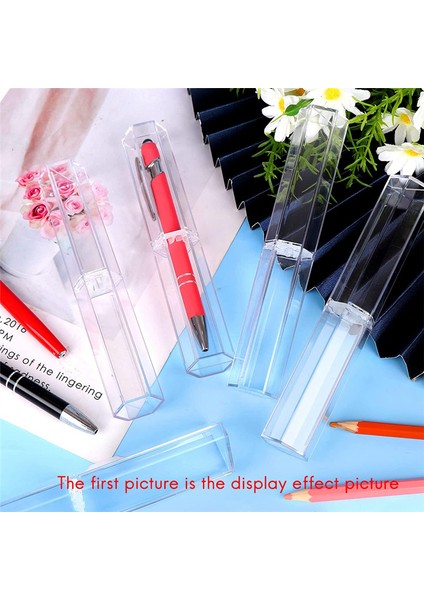 10 Adet Akrilik Kalem Kutuları Şeffaf Tükenmez Kalem Kutusu Kalem Hediye Kutusu Kalem Saklama Kabı Altıgen Tek Okul Ofis Için (Yurt Dışından) fiyatları