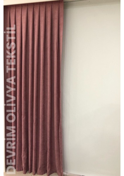 Lüks Düz Dikim Gül Kurusu Ada Fon Perde En x Yükseklik modelleri