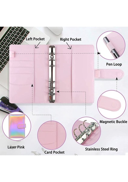 Bütçe Bağlayıcı A6 Telli Defter, Nakit Doldurma Için Temizle Nakit Zarf ile Para Organizatör Etiket Çıkartmaları ile A (Yurt Dışından) indirimleri