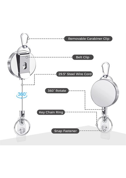 2 Paket 29.5 Inç Rozet Makaraları Geri Çekilebilir Rozet Tutucular Hemşire Rozeti Makarası Kımlık Rozeti Sahipleri Geri Çekilebilir Kımlık Sahipleri (Yurt Dışından) modelleri