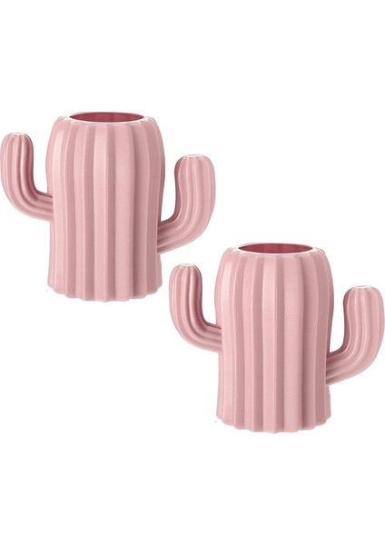 2 Adet Kaktüs Kalem Tutucu Masa Için Sevimli, Kalem Tutucu Masa Için, Kalem Organizatör Saklama Kapları Ofis Dekor, Pembe (Yurt Dışından)