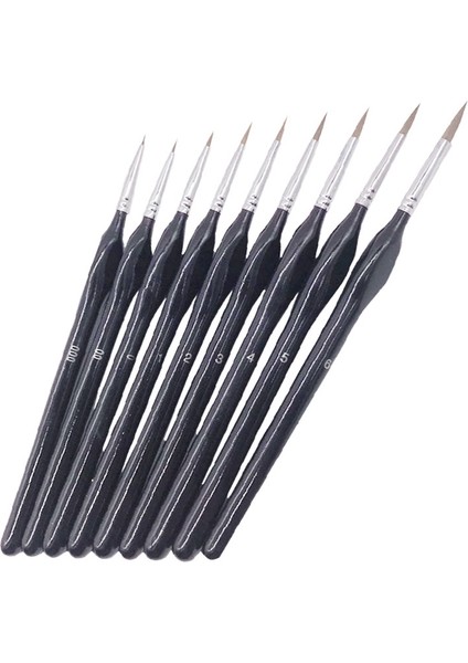 Detay Boya Fırçaları Seti 9 Adet Minyatür Fırçalar, Akrilik Boyaya Uygun, Yağlıboya, Suluboya, Sayılarla Boya (Yurt Dışından) fırsatları
