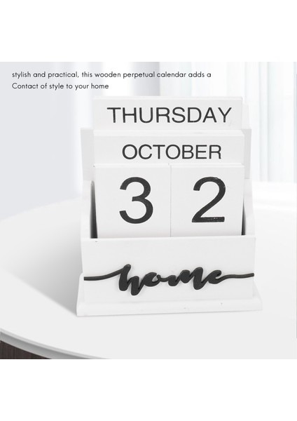 Ahşap Kapaklı Masa Blok Takvimi Kalıcı Ahşap Masa Takvimi Hafta Ay Tarih Ekranı Ev Ofis Dekorasyonu (Yurt Dışından) indirimleri