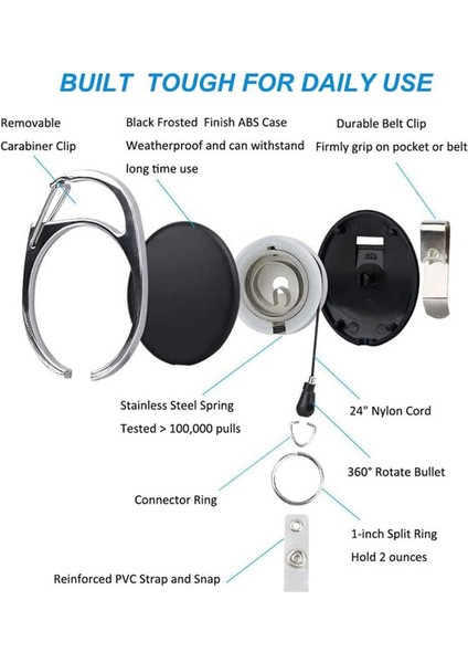 40 Adet Geri Çekilebilir Yaka Kartı Makarası Kemer Klipsi ve Anahtarlık, Doktorlar Hemşire Ofis Çalışanları Için Ağır Rozet Tutucu (Yurt Dışından) fiyatları