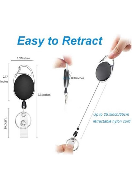 40 Adet Geri Çekilebilir Yaka Kartı Makarası Kemer Klipsi ve Anahtarlık, Doktorlar Hemşire Ofis Çalışanları Için Ağır Rozet Tutucu (Yurt Dışından) modelleri